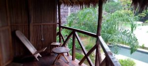 Terrasse de la cabane